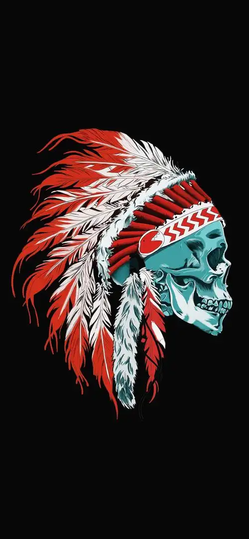 印第安骷髅|插画|插画习作|酷龙lwl - 原创作品 - 站酷 (zcool)