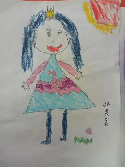 大二班美术课——肖像画《我的妈妈》.