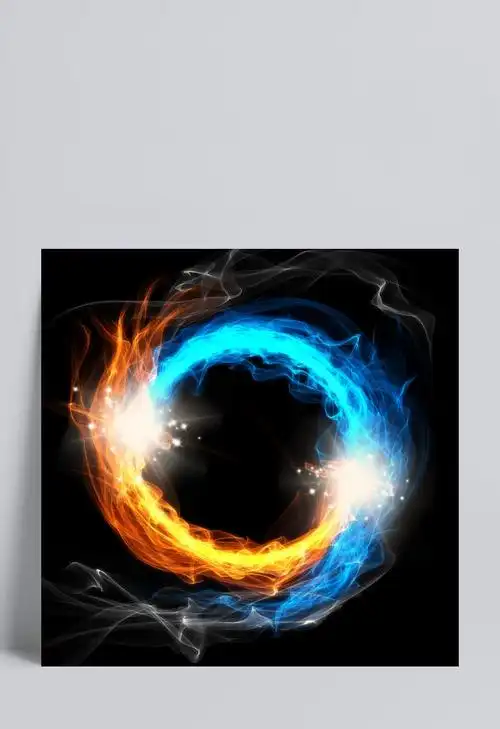 创意蓝色创意炫光光效合成