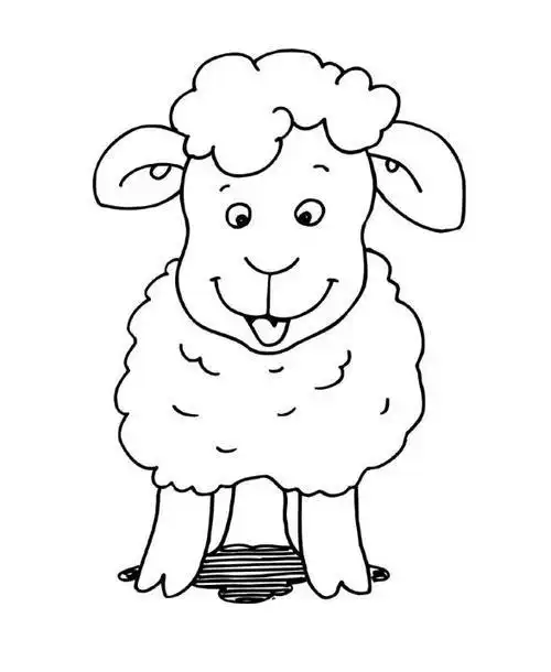 羊睡觉的简笔画可爱