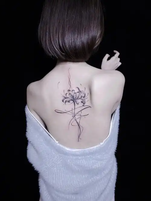 背部彼岸花91#彼岸花纹身小仙女0269♀15的身材直接吹爆71