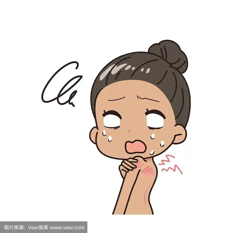 斜插图一个晒黑的女人,上半身.