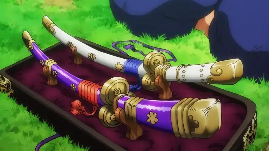 海贼王956集:轻轻一挥就斩岛,阎魔恐怖力量差点把索隆胳膊吸干