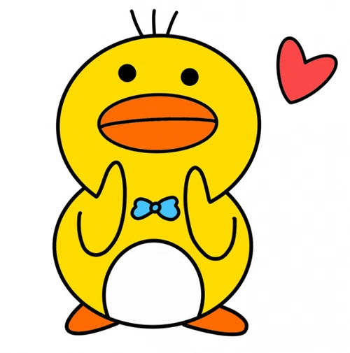 卡通彩色小鸭子简笔画图片大全可爱卡通小鸭子简笔画怎么画