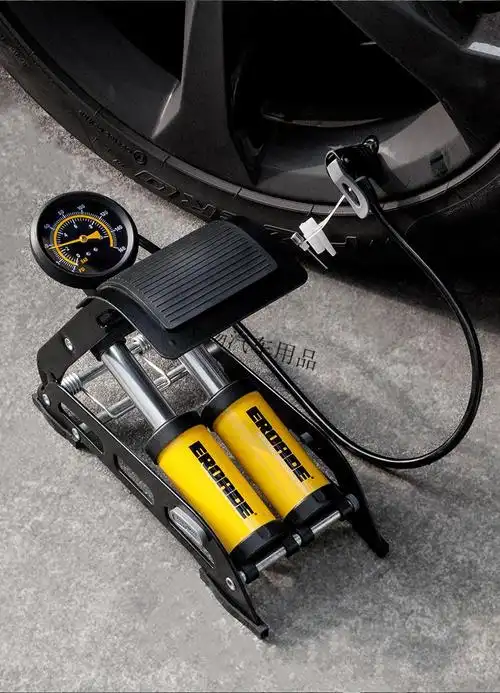 德国eroade脚踩打气筒汽车摩托车电动电瓶车自行车脚踏高压充气泵