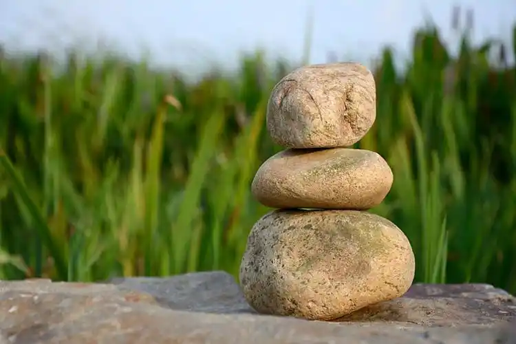 鹅卵石,叠石头静物背景_高清图片_全景视觉