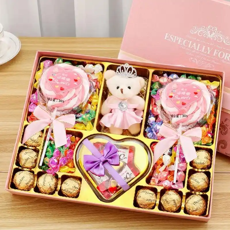 95德芙巧克力礼盒,紫色糖果礼盒  送给孩子的礼物,真是太好了!