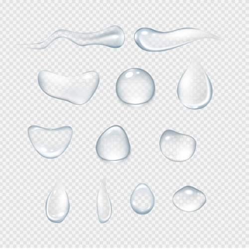 透明清凉水滴元素免扣素材