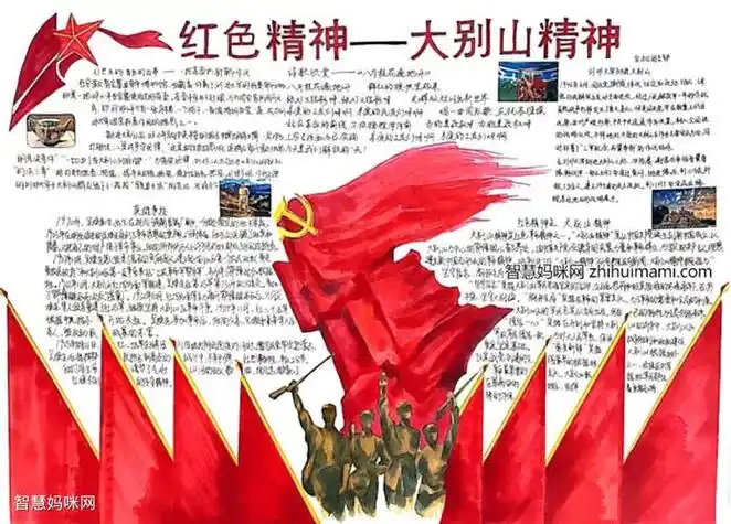 井岗山精神永不忘手抄报怎么画 红色教育手抄报龙津中学弘扬红色文化