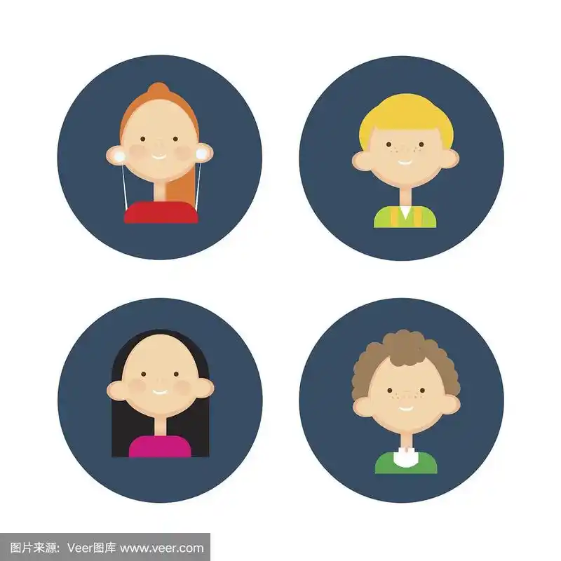 青少年组图标设置青少年儿童阿凡达