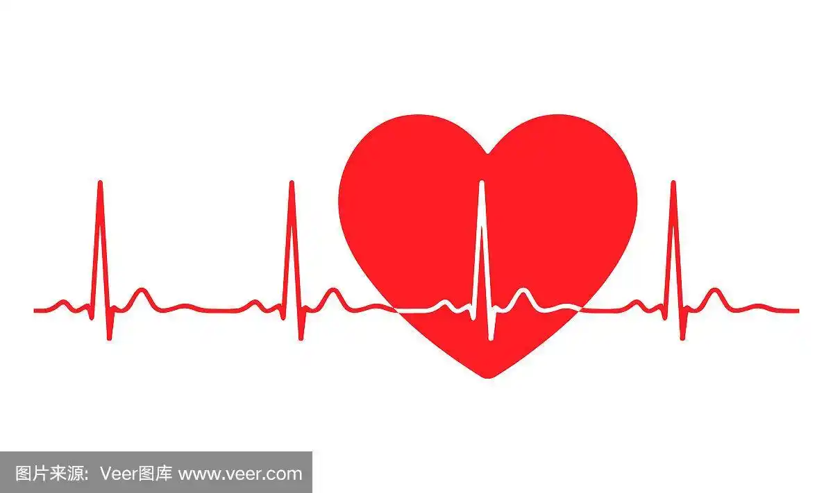 心电图行向量.心脏跳动监测仪脉搏线艺术图标的医疗应用程序和网站.
