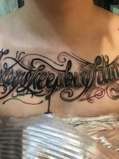 花胸英文_纹身图案手稿图片_杨建文的纹身作品集