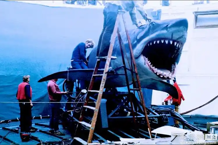 1975年电影大白鲨片场惊魂一幕