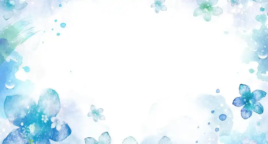 水彩花朵淡雅文艺风唯美高清背景(2张)