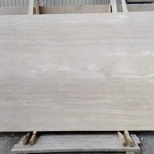 象牙白洞洞石大理石桌面洞石天然石材白色大理石楼梯台阶别墅装修