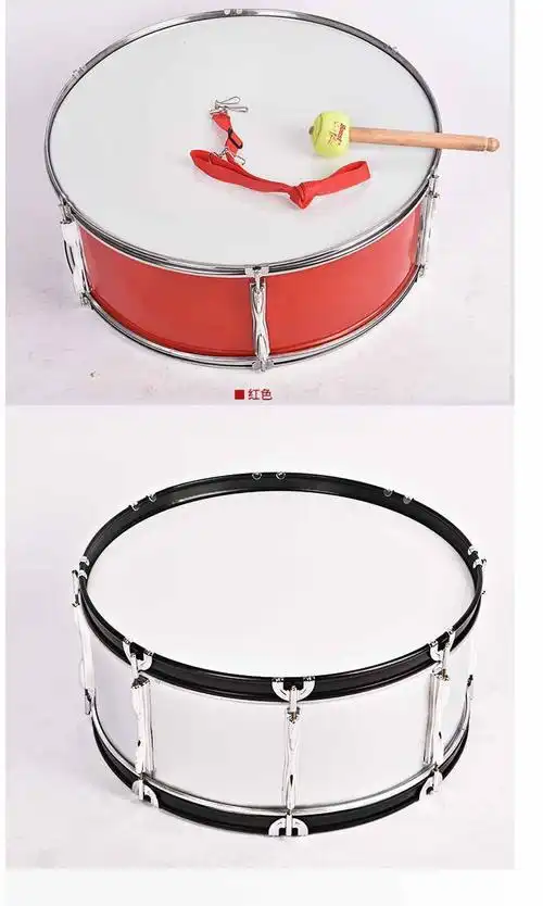 2224不锈钢大军鼓学校鼓队乐器大军鼓军乐队鼓鼓号队大鼓24亮红普通