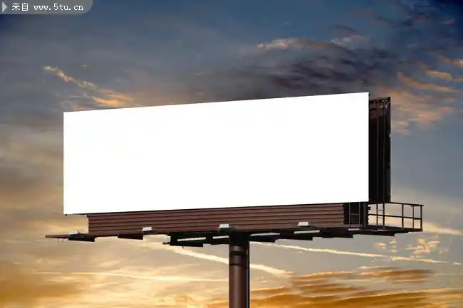 户外白板广告牌图片素材