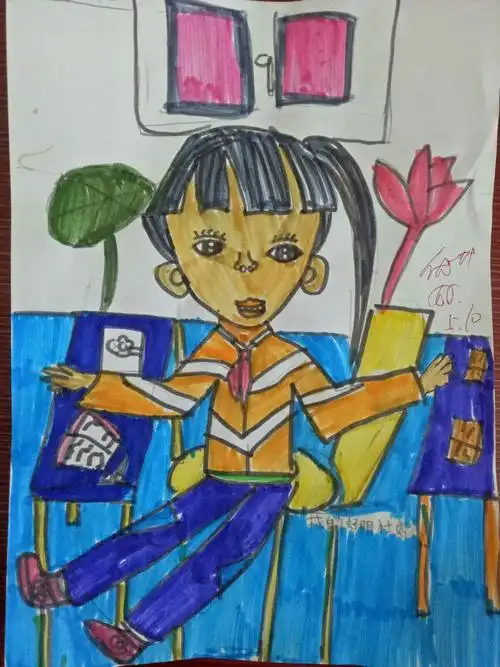 三年二班孩子们画的《难忘的朋友》