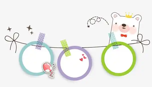 卡通照片墙装饰图案