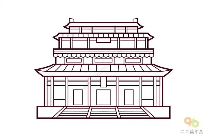 开封市名胜古迹简笔画