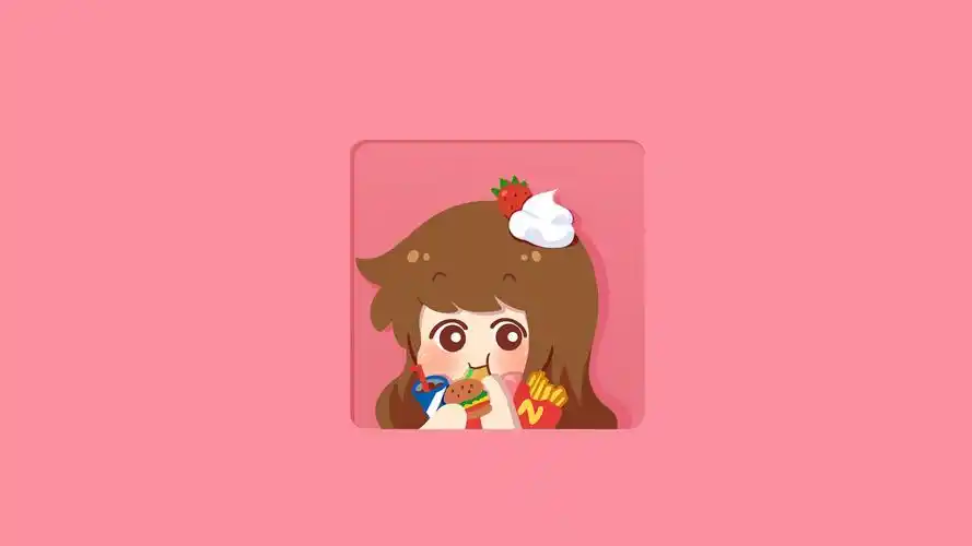 动漫,汉堡,安妮和王小明,卡通,吃货少女粉色系壁纸