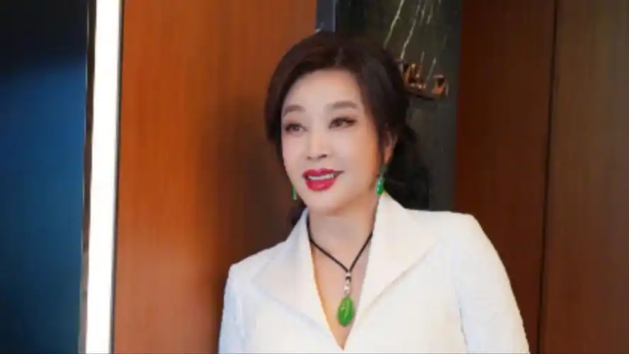 71岁刘晓庆出席澳门活动,身材发福皱纹明显,佩戴翡翠优雅阔气