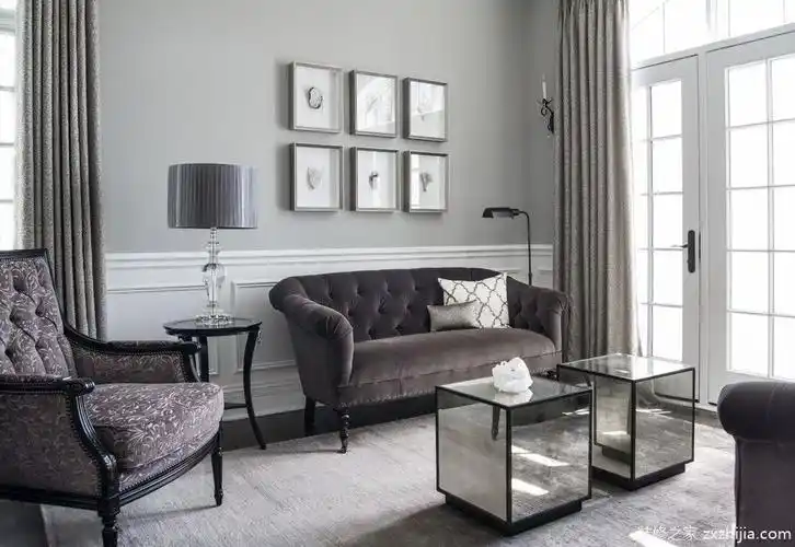 简约灰色欧式风格客厅设计装潢