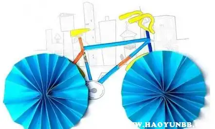 幼儿园儿童手工自行车的简单做法制作大全怎么做