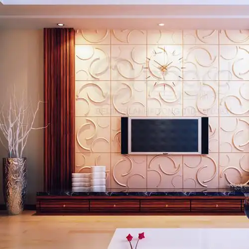 3d电视背景墙波浪板-三递板2012最新款效果图