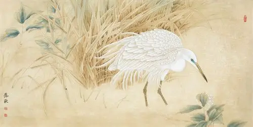 一鹭高升(淡彩)