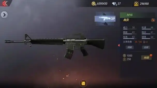 穿越火线手游中的武器m16非常珍贵最后一把已经绝版