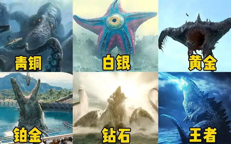 假如海洋霸主有段位,变异派大星陆地搞破坏,王者哥斯拉称霸海洋_哔哩