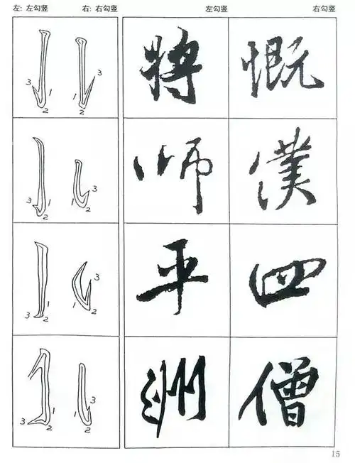 手把手教你怎么写行书笔画竖