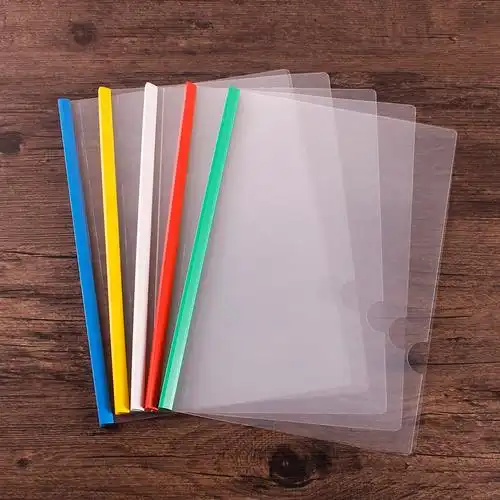 厂家现货批发透明pp塑料抽杆夹报告夹a4拉杆文件夹资料夹可印logo