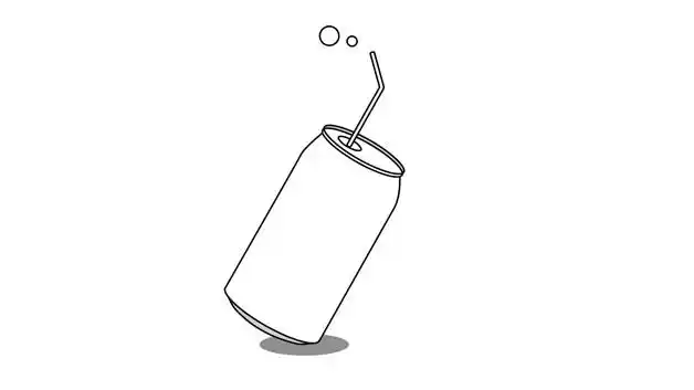 易拉罐的简笔画怎么画易拉罐简笔画简单