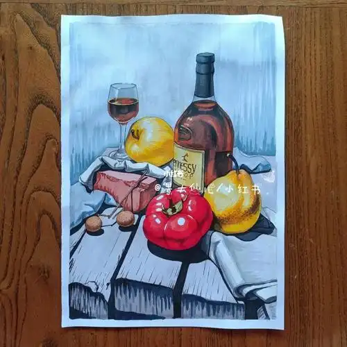 马克笔静物组合照片写生