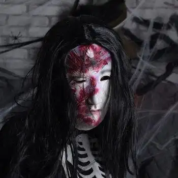 【精选】万圣节恐怖面具鬼屋密室逃脱骷髅女鬼丧尸僵尸恶心吓人鬼脸