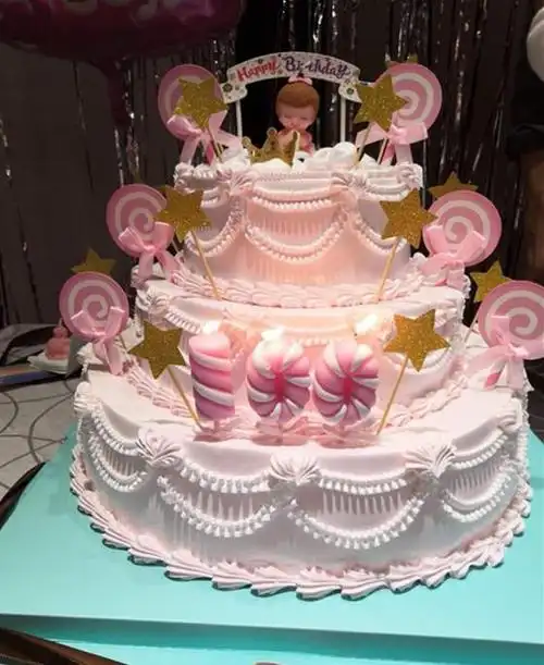儿童生日蛋糕图片女孩奶油蛋糕图片大全大图