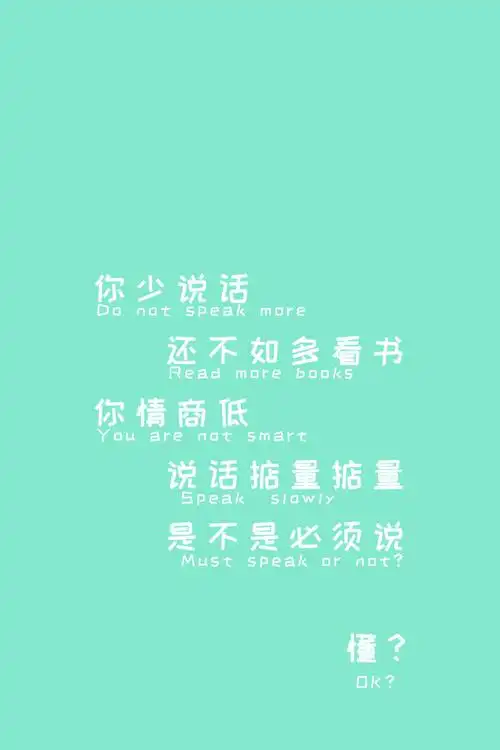 提醒自己的手机壁纸学渣的中国式英语