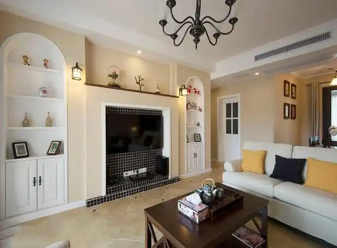 美式电视背景墙装修效果