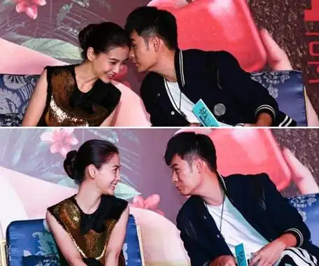 图杨颖被陈赫强吻图片曝光baby称拍吻戏报备黄晓明