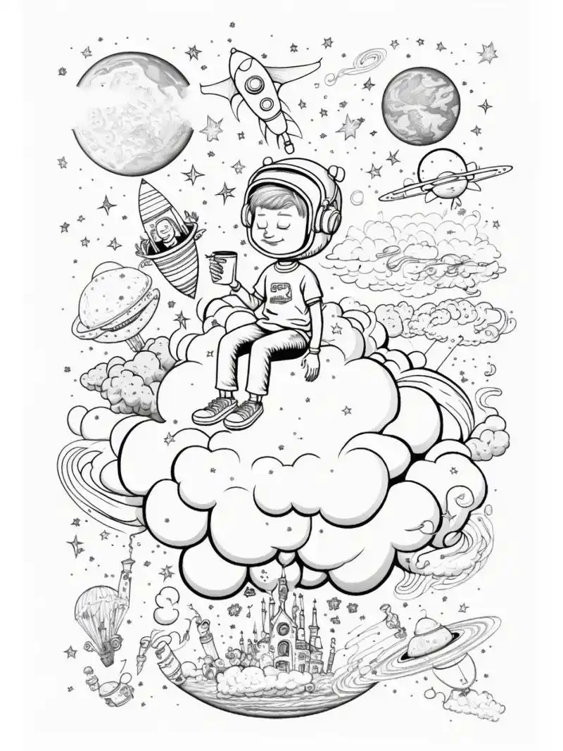 96太空素材,科技素材,赶紧画起来吧 你们要的遨游太空简笔画来