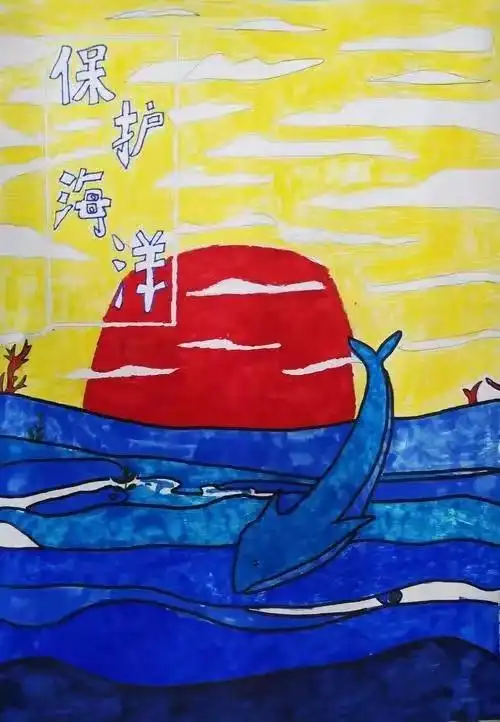 这些画作种类多样,除了手绘海报,手抄报等常见种类外,我们还收到了