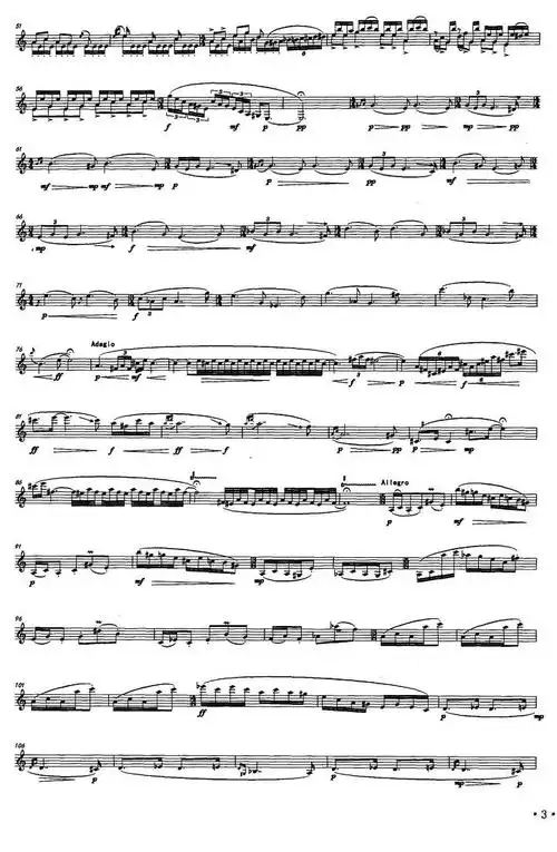 单簧管曲谱:单簧管独奏《独白》_乐谱推荐_中音在线