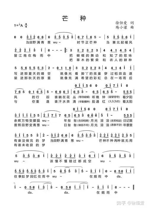 《芒种》——徐恒爱填词·致敬赵方婧&音阙诗听《芒种》·二创作品