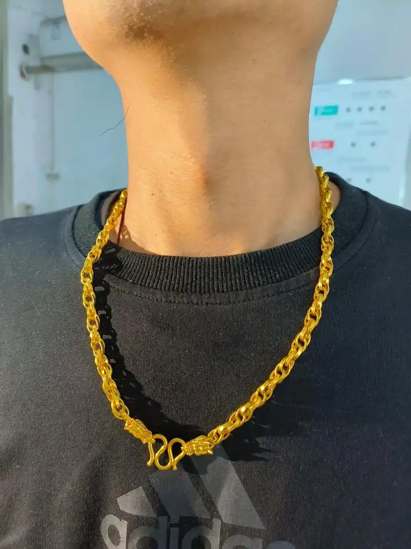 男士项链推荐.男人要想帅,大金链子必须戴#大金链子 #黄金首 - 抖音