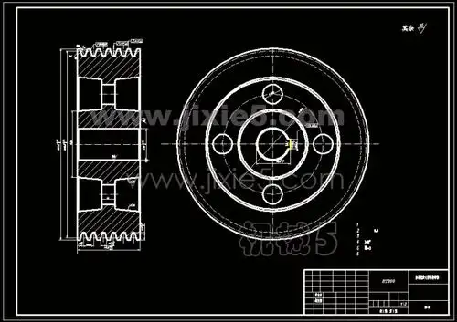 皮带轮零件图a1