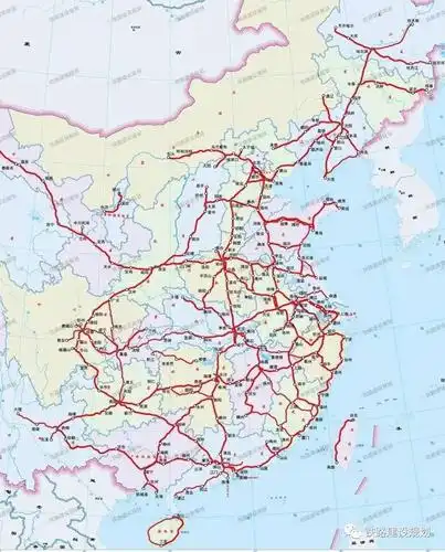 2020年底中国高铁格局图▼