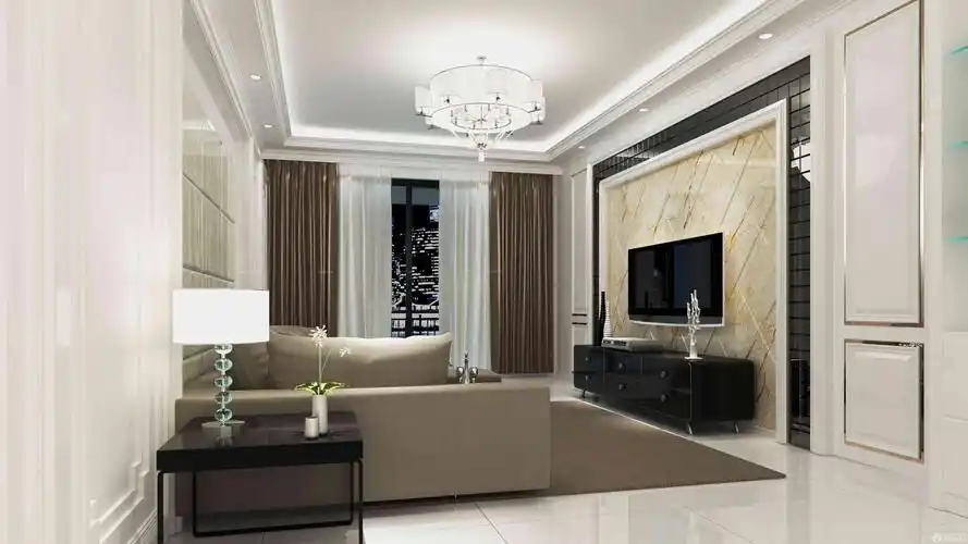 家装客厅石膏板吊顶装修效果图片