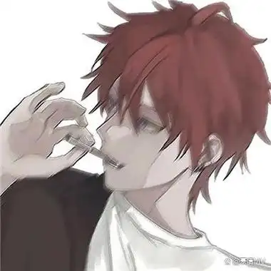 动漫男生头像慵懒风格简约黑白男生头像图片